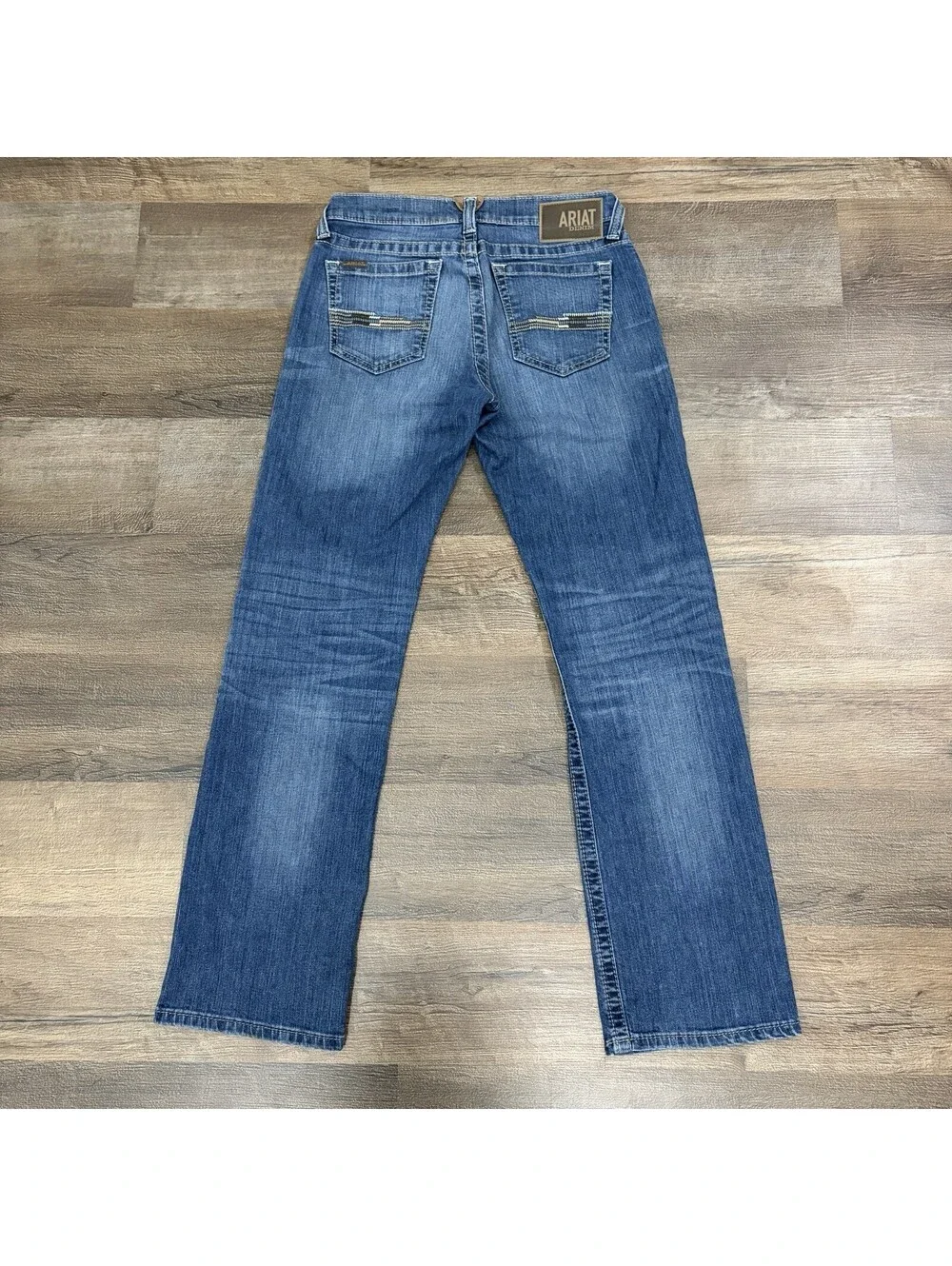 Ariat Men’s 30x32 M7 Slim Fit Straight Leg Jeans Blue Denim Western Cowboy